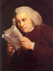 Dr. Johnson, who knew a thing or two about the moral law.