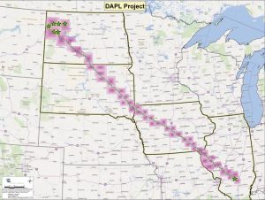 The course of the DAPL through the Midwest.